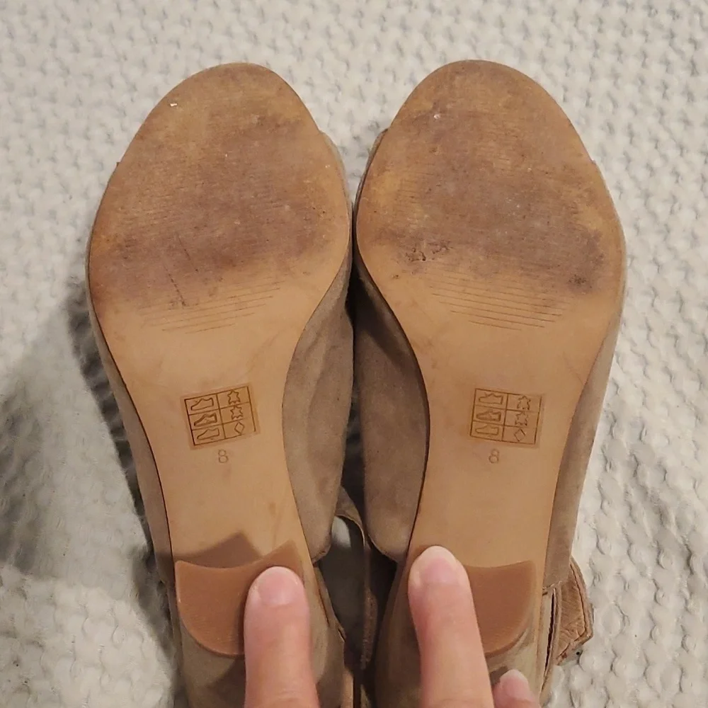 Madewell The Irene Suede Open Toe Mule Sandal Size 8 (#21)